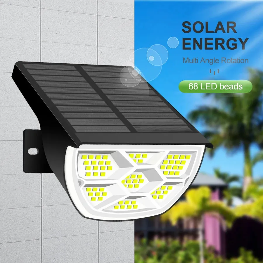 🌞 72/68 LED Solar Landscape Spotlights | Outdoor 2-in-1 Solar Powered Wall & Garden Light | 3 Modes for Front Door & Backyard