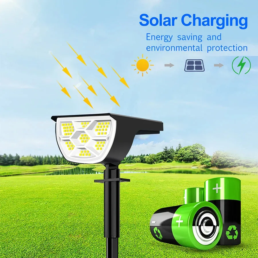 🌞 72/68 LED Solar Landscape Spotlights | Outdoor 2-in-1 Solar Powered Wall & Garden Light | 3 Modes for Front Door & Backyard