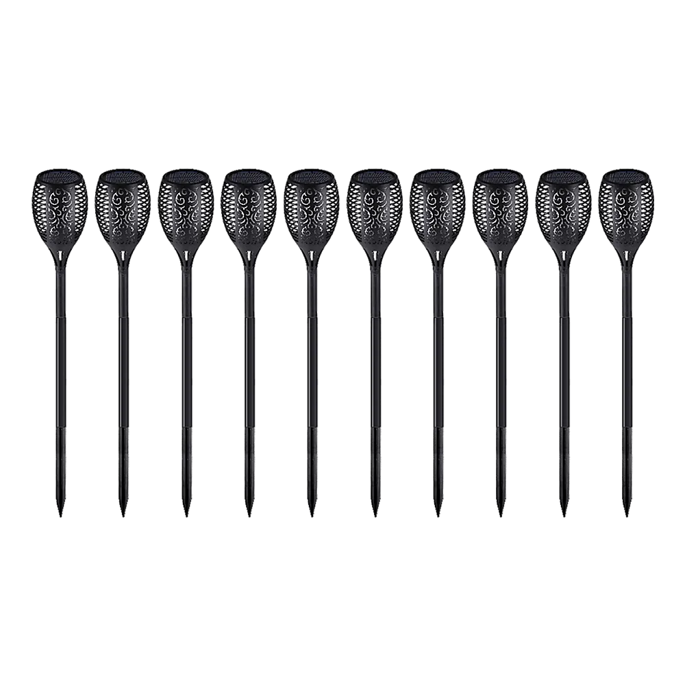 10 Pack Solar Torch Lights 96 LED Flickering Lighting Dancing Flame Garden Lamp