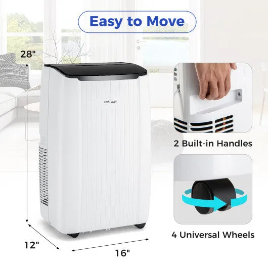 12000/14000 BTU Portable Air Conditioner 4-in-1 Smart WiFi Enabled Home AC Unit with Heat-14000 BTU