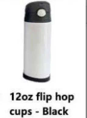 12oz Flip Hop kids tumbler-Black