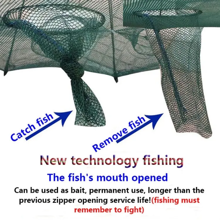 20 Holes Automatic Foldable Fishing Net Nylon Shrimp Crab Minnow Trap Fish Cast Net Fishing Tackle