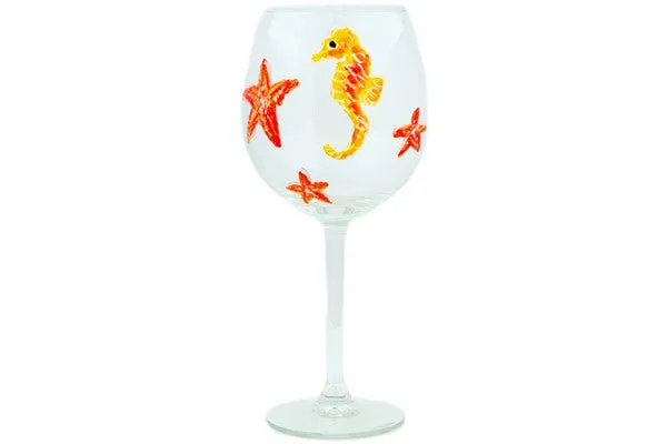 20 oz Wine Glass - Seahorse Glass