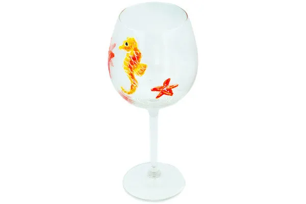 20 oz Wine Glass - Seahorse Glass