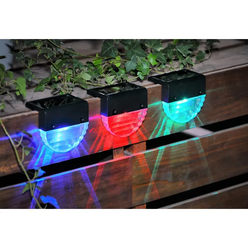 3 Pack Solar Garden Wall Light Decoration 2 Multicolour LED - 9cm by Bright Garden