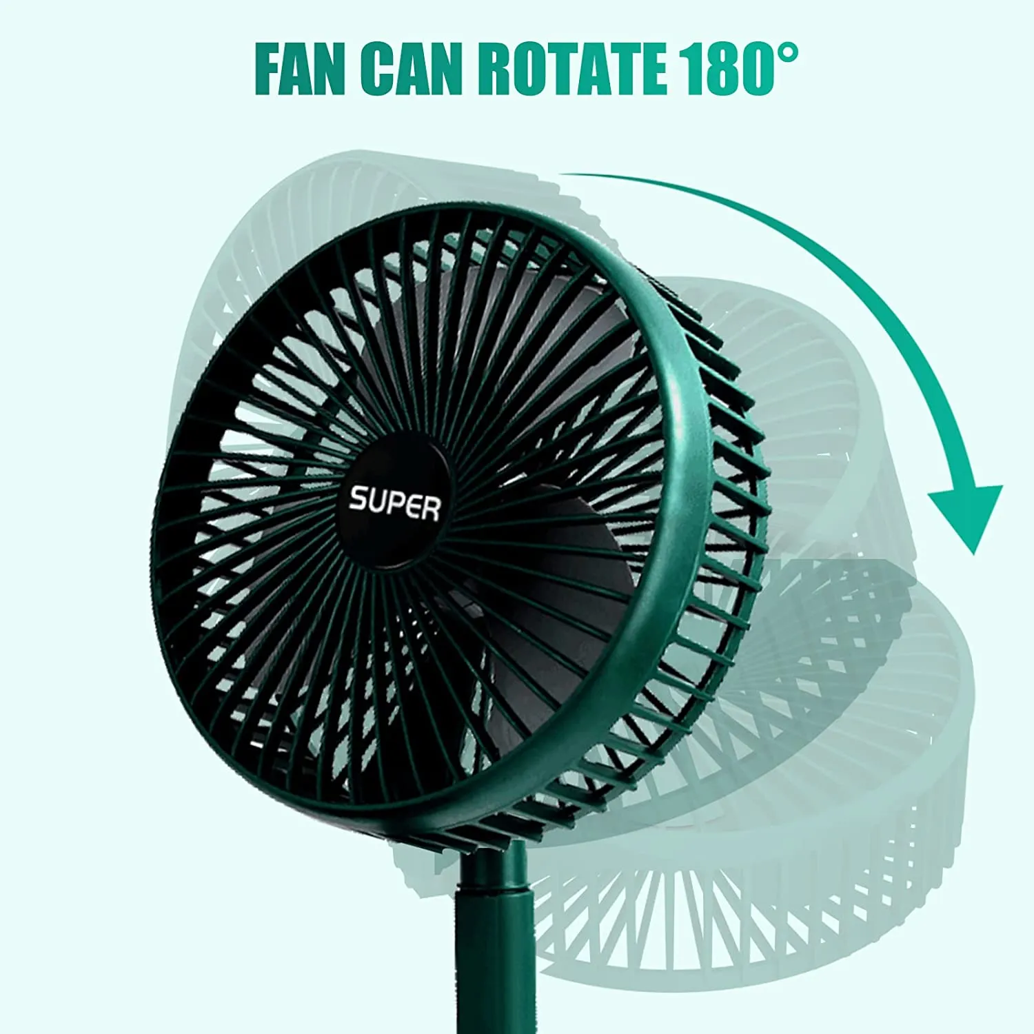 4613 Telescopic Electric Desktop Fan, Height Adjustable, Foldable & Portable for Travel/Carry | Silent Table Top Personal Fan for Bedside, Office Table (Battery Not Include)