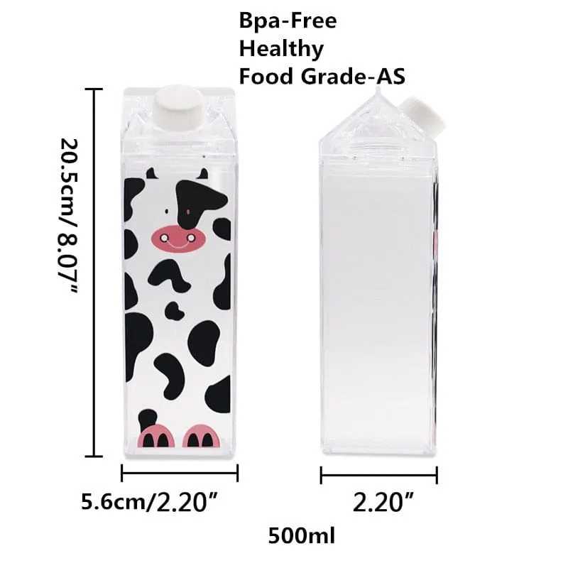 500ml Cute Animal Boba Flask Bottles