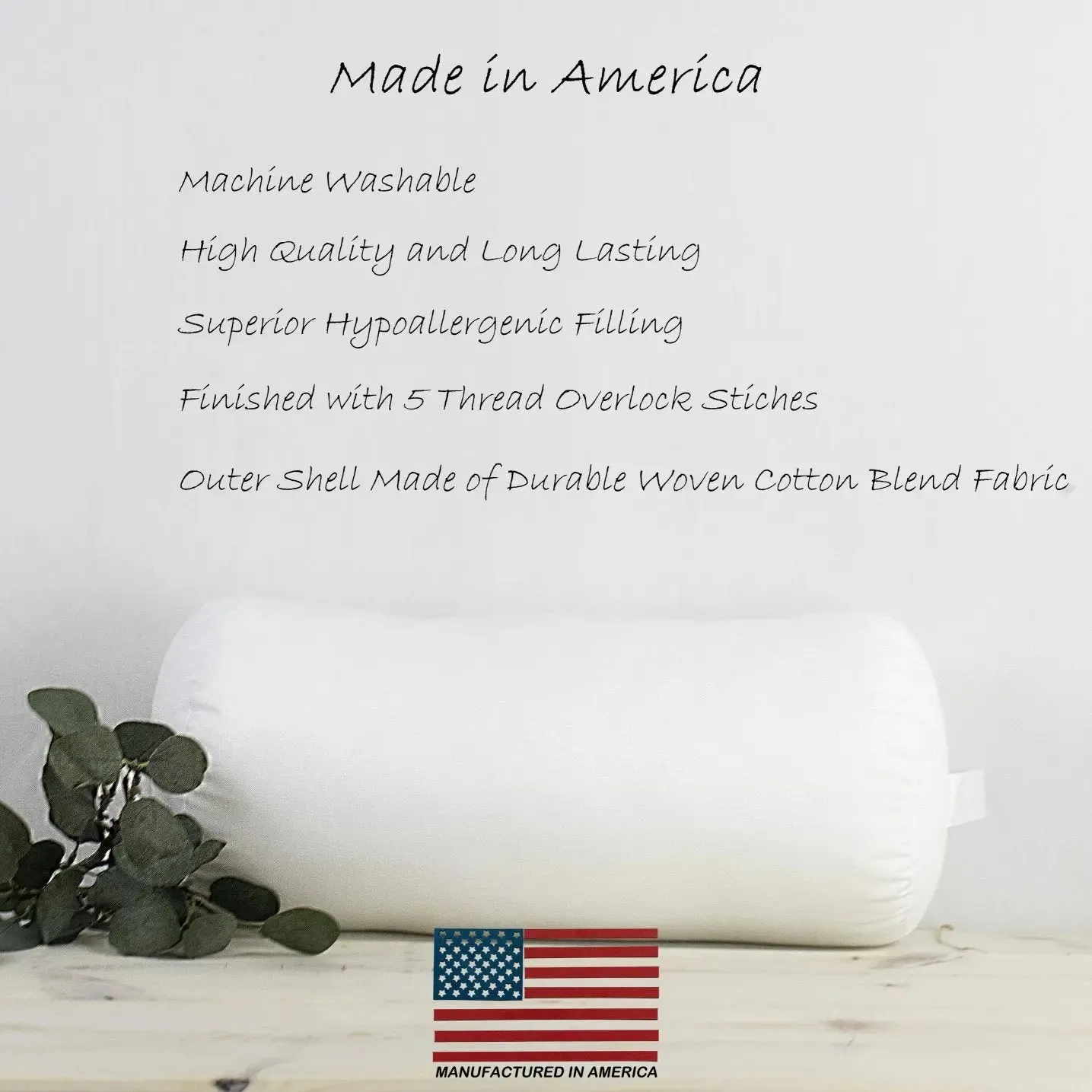 7x20 | Bolster Insert | Indoor Outdoor Hypoallergenic Polyester Fill | Quality Insert | Premium Insert