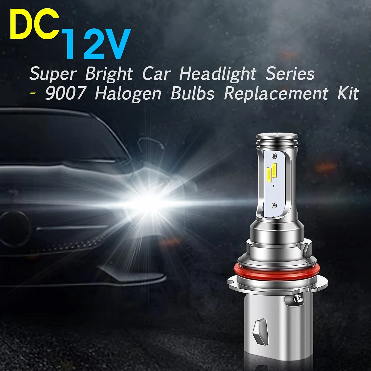 9007 HB5 LED Headlight Bulbs 40W 7000K Bright White Headlamp