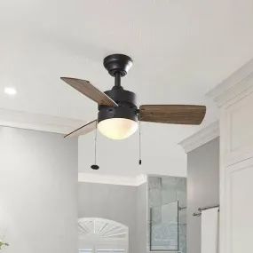 Aiken - Rubbed Bronze 3 Blade Ceiling Fan