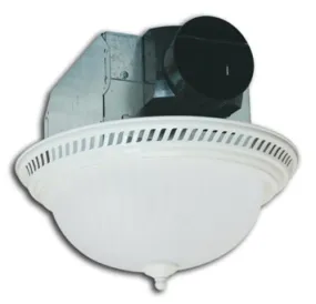 Air King DRLC703 Round Bath Fan with Light, 70 CFM, White