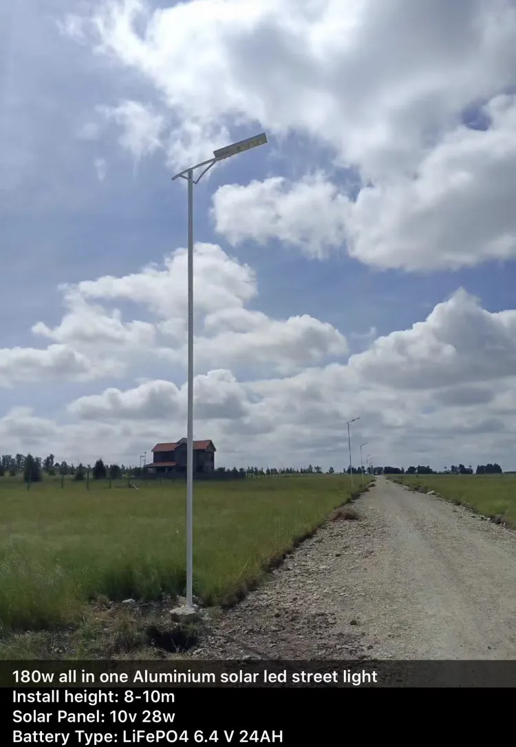 ALuminium solar LED street light with remote control 180w