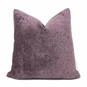 Ascott Plum Purple Cut Velvet Dots Pillow Cover