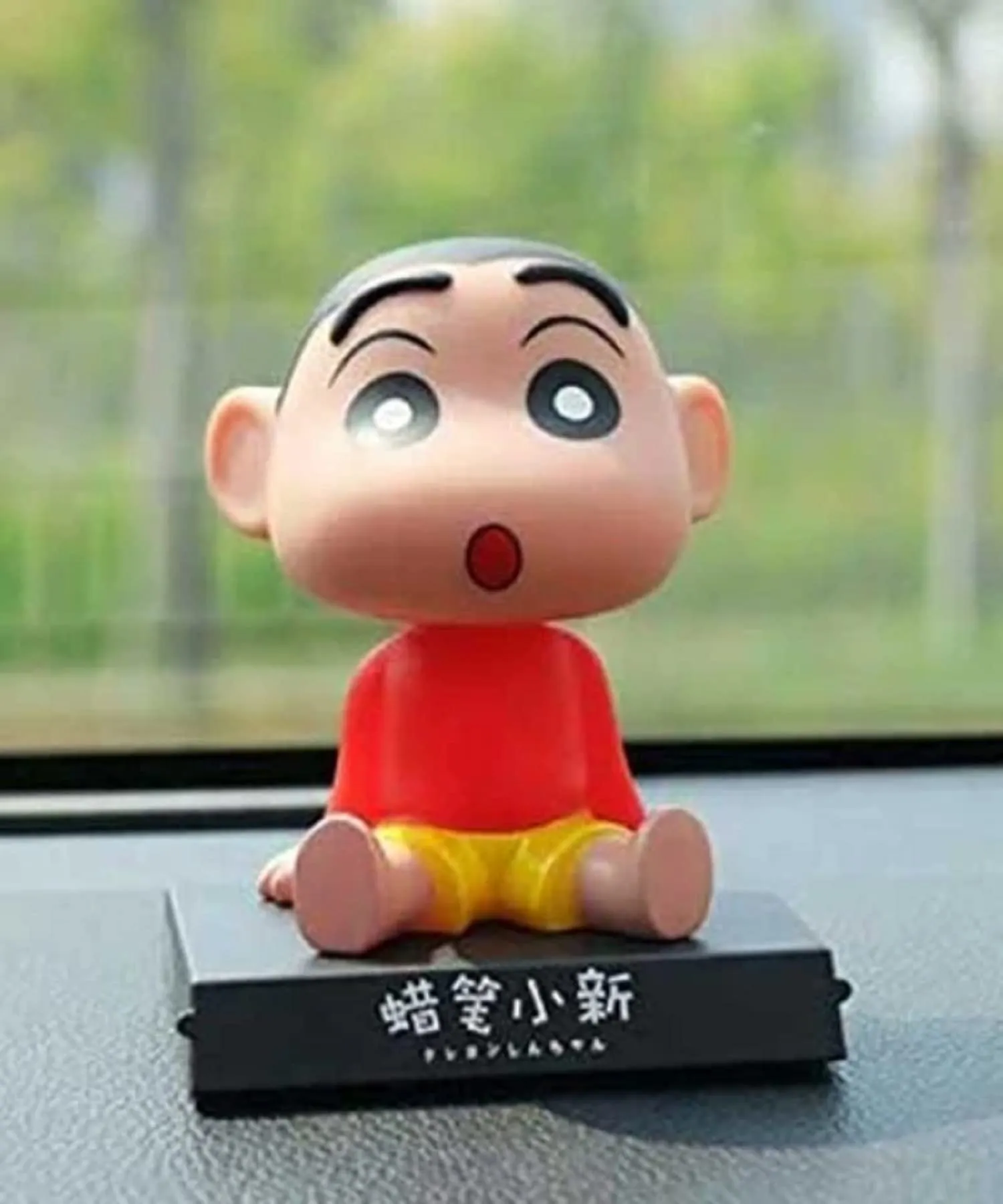 AUGEN Super Hero Shinchan Action Figure Limited Edition Bobblehead with Mobile Holder for Car Dashboard, Office Desk & Study Table (Pack of 1)