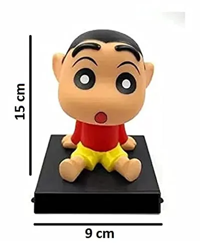 AUGEN Super Hero Shinchan Action Figure Limited Edition Bobblehead with Mobile Holder for Car Dashboard, Office Desk & Study Table (Pack of 1)