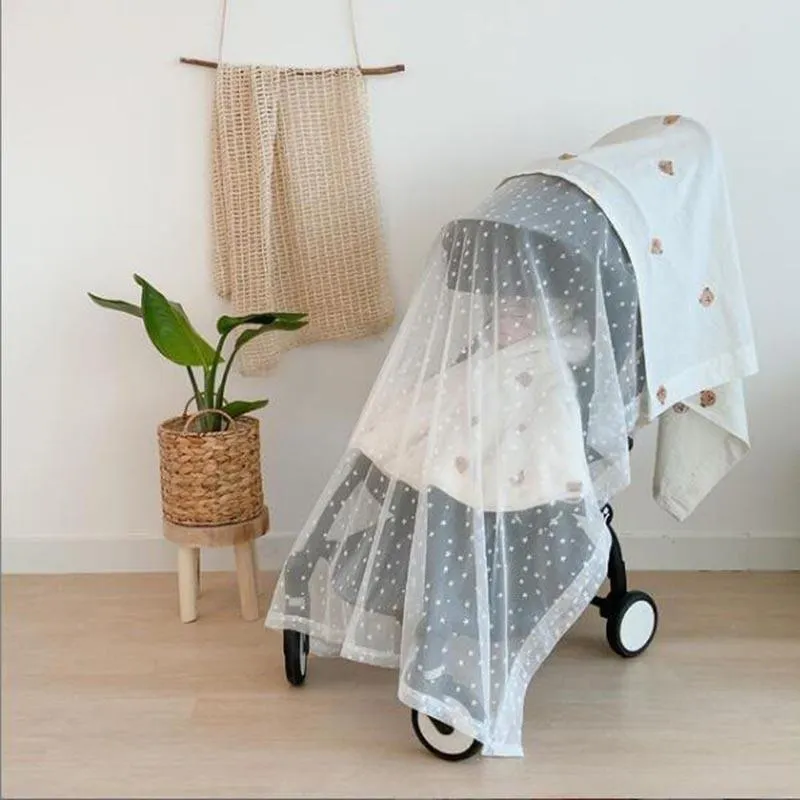 Baby Trolley Mosquito Net Wind Shield Cloth Full Cover Mosquito Net Breathable Baby Sunshade