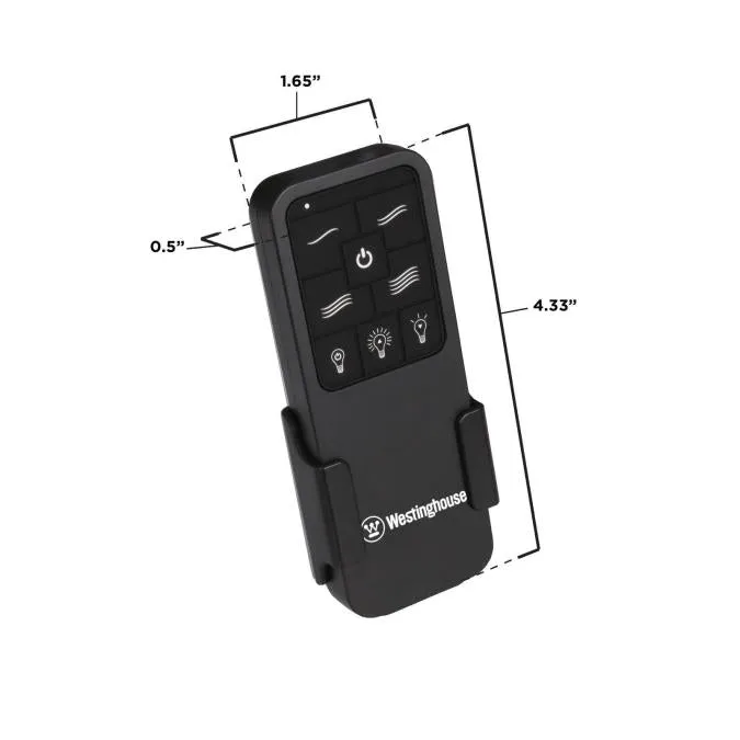 Backlit Display 4 Speed Black Ceiling Fan and Light Remote Control