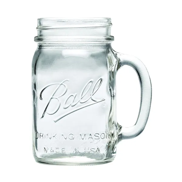 Ball 1440016000 Drinking Mug, 16 oz Capacity, Glass, Clear