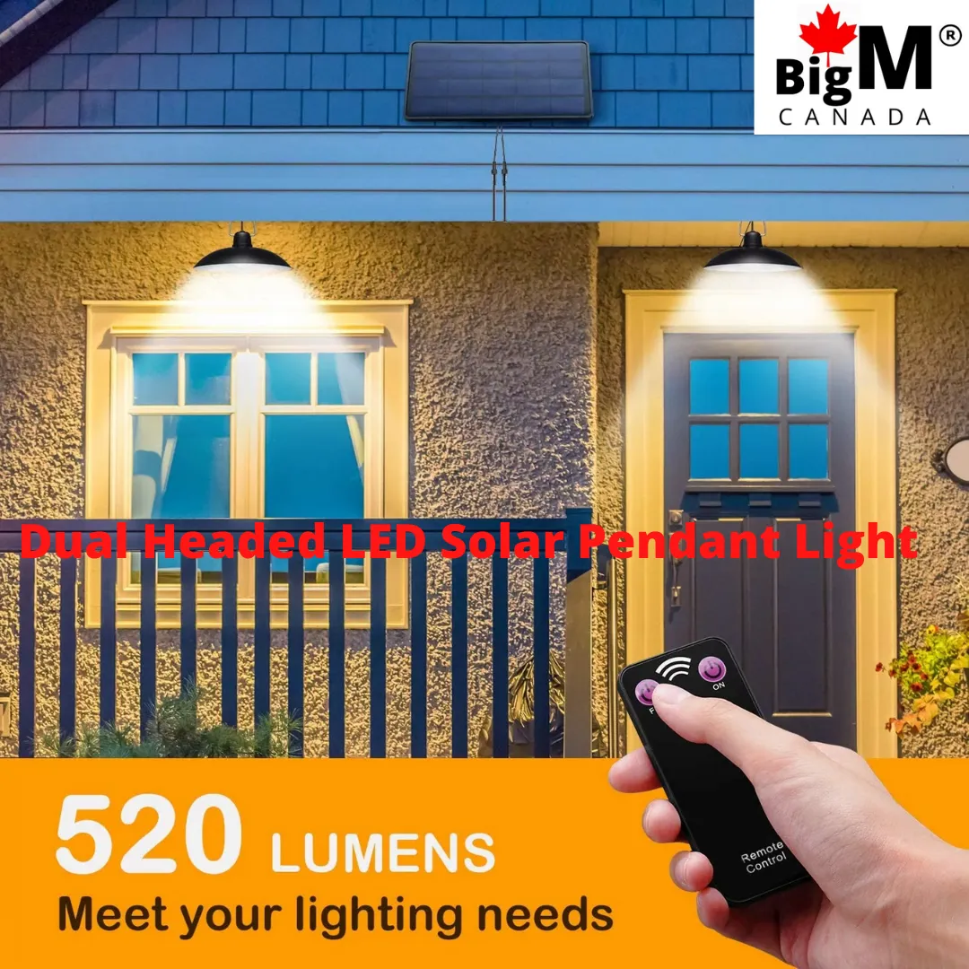 BigM Dual Headed 32 LED Bright Solar Lamp for Gazebo, shades, Trailers