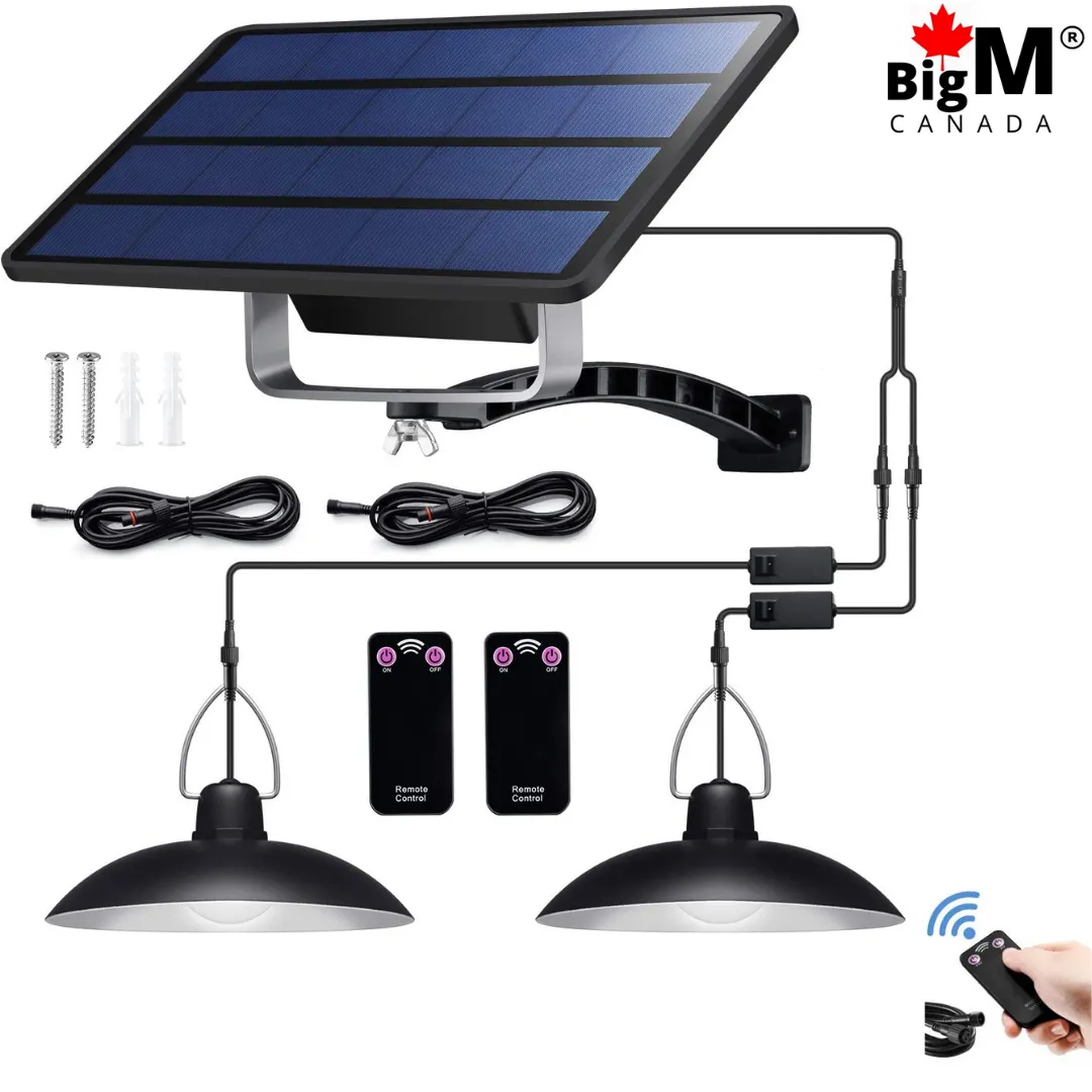 BigM Dual Headed 32 LED Bright Solar Lamp for Gazebo, shades, Trailers