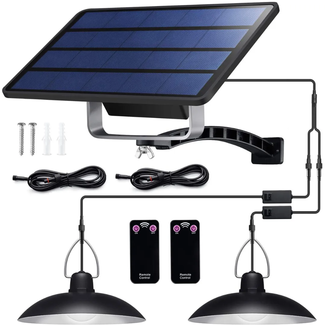 BigM Dual Headed 32 LED Bright Solar Lamp for Gazebo, shades, Trailers