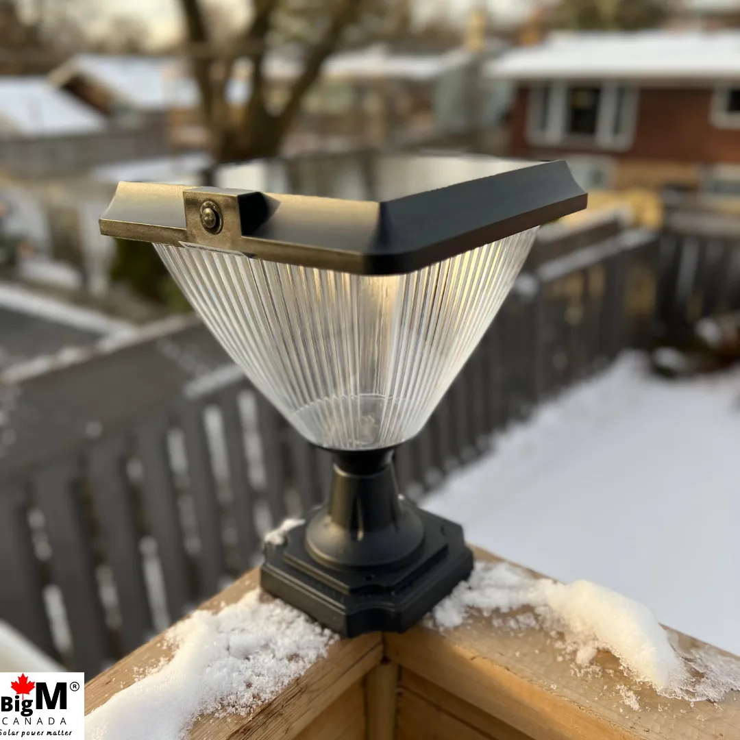 BigM Elegant Looking LED Solar Post Lights for Pillar Fence Post Top