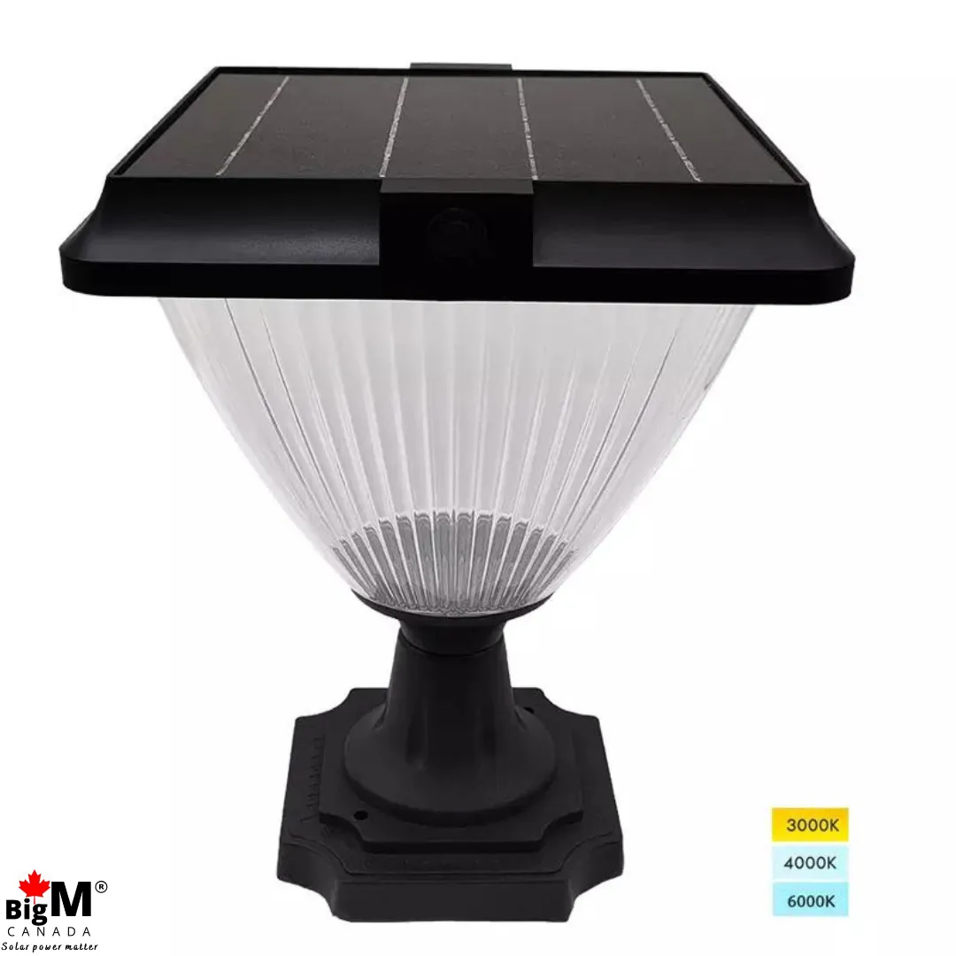 BigM Elegant Looking LED Solar Post Lights for Pillar Fence Post Top