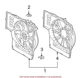 BMW Engine Cooling Fan Shroud 17107524294