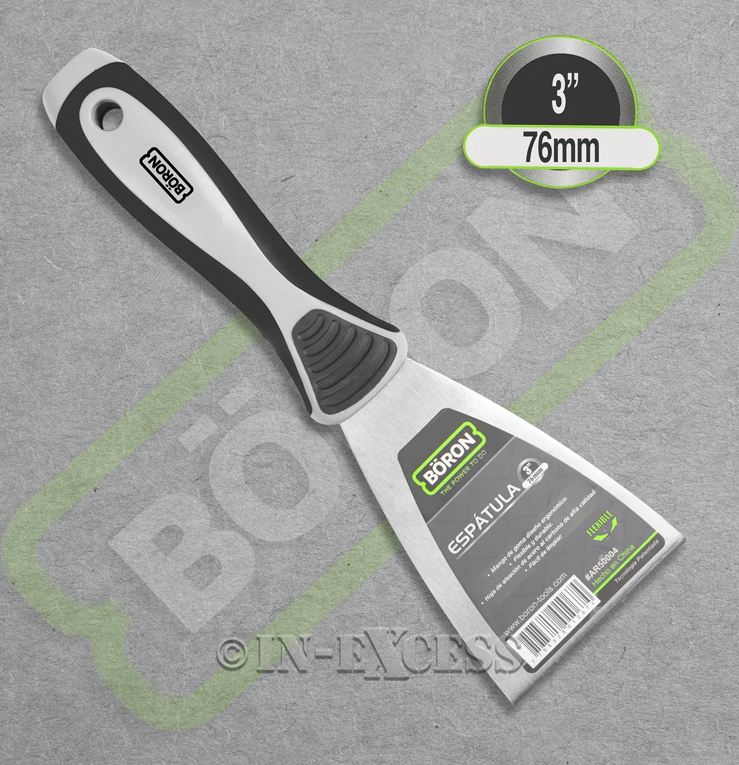 Boron Professional Tools Flat Drywall Filling Spatula - 3" (76mm)