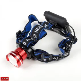 Bright Zoomable Head Lamp Work Light Flashlight