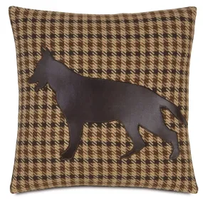 Brown German Shepherd Gait Throw Pillow Cover 18x18