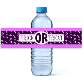 Candy Halloween Water Bottle Labels