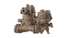 Capsule Chibi - Leona and Bonaparte - Police Officer and Tank