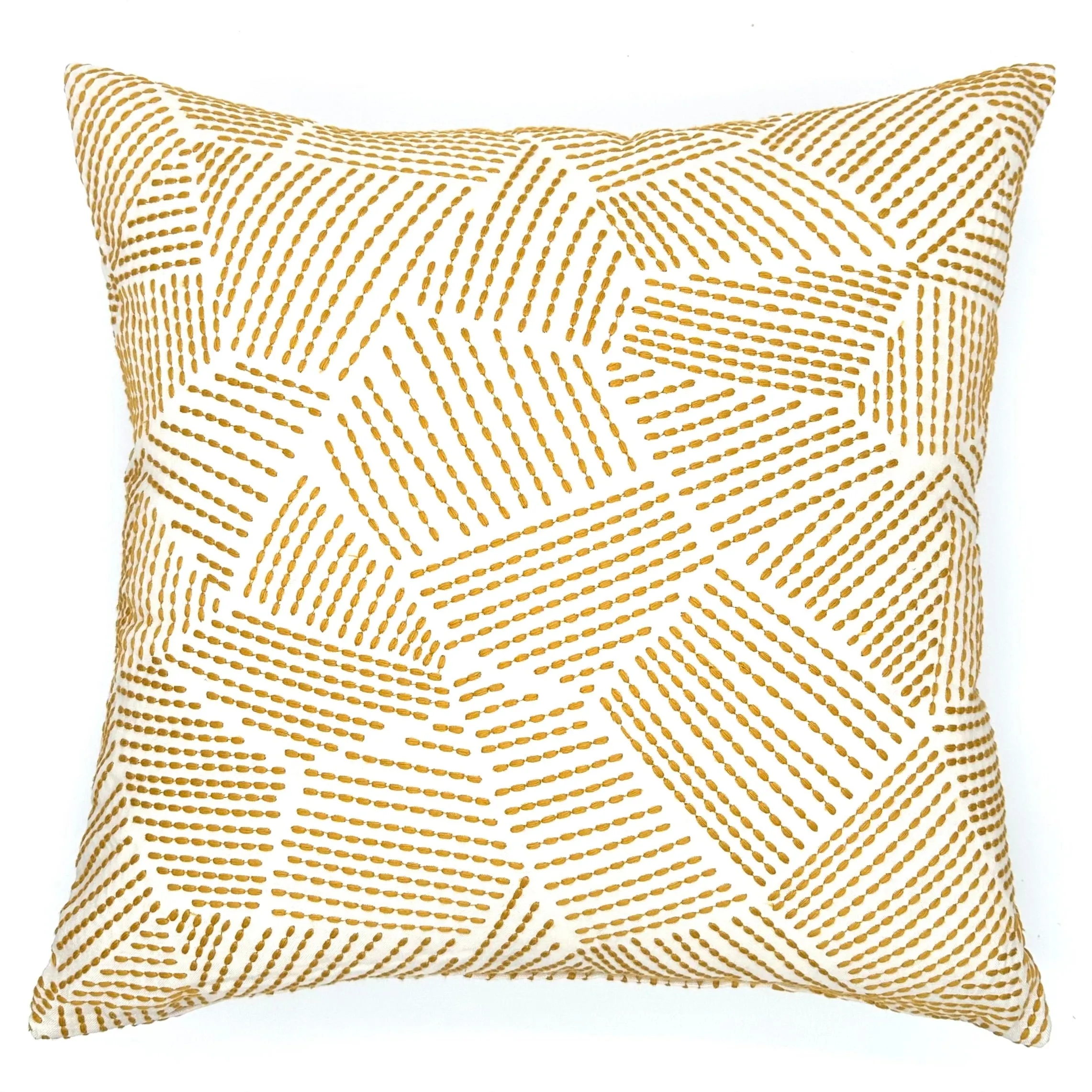 Champagne Modern Pinstripe Throw Pillow Cover 22x22