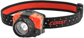 Coast FL85 Headlight, Alkaline Battery, LED Lamp, 615 Lumens, 600 ft Beam Distance, 135 min Run Time, Black :CD: QUANTITY: 1