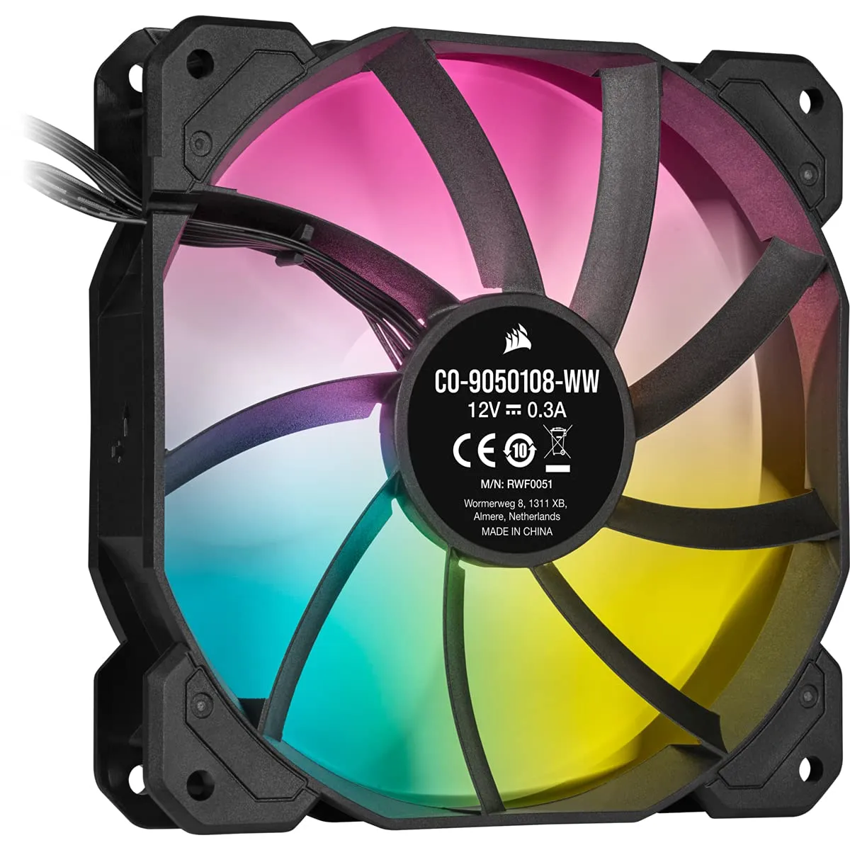 Corsair iCUE SP120 RGB ELITE Performance 120mm PWM Fan - Single Pack (CO-9050108-WW)