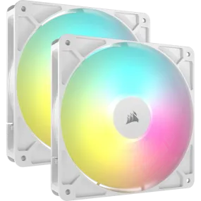 Corsair RS140 ARGB White 140mm PWM PC Case Fan Dual Fan Pack (2件裝) (CO-9050187-WW)