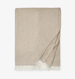 Costa Fog Throw Blanket by Sferra Fine Linens