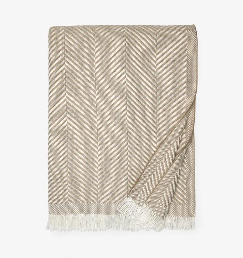 Costa Fog Throw Blanket by Sferra Fine Linens