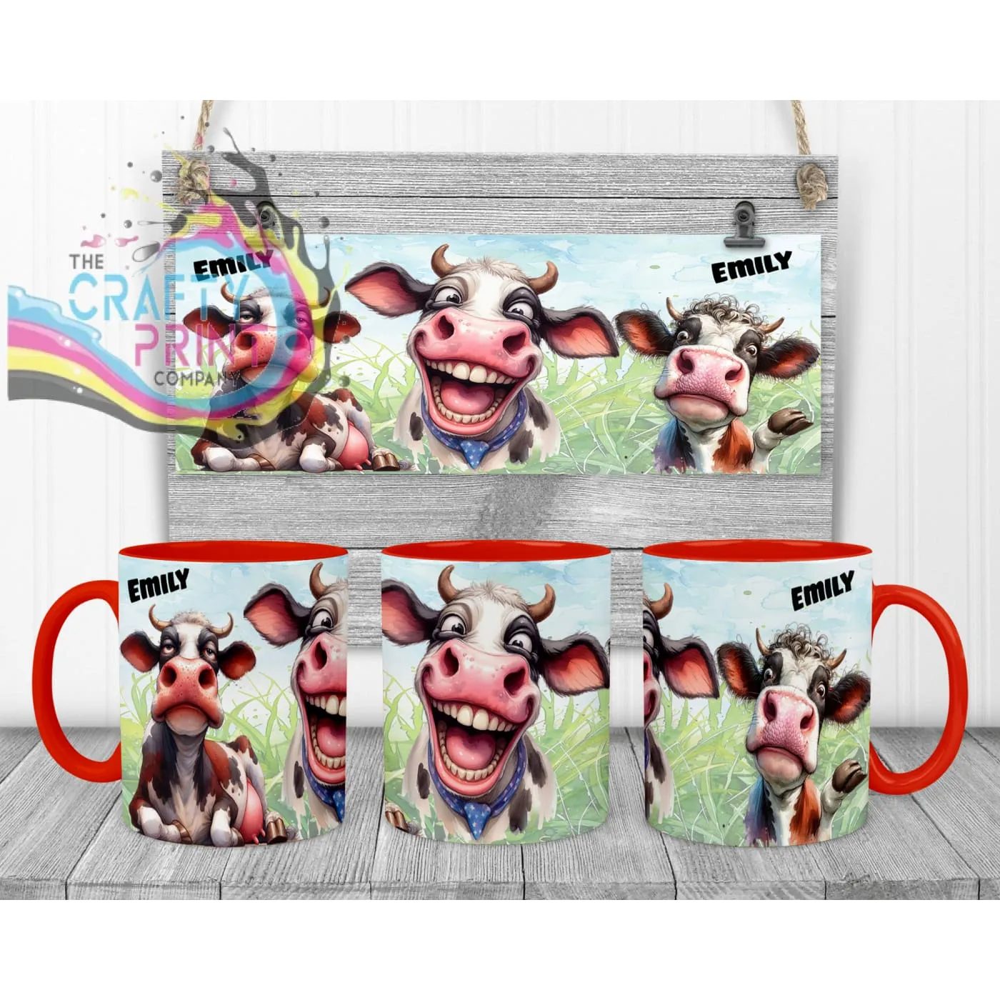 Cow Funny Faces Mug