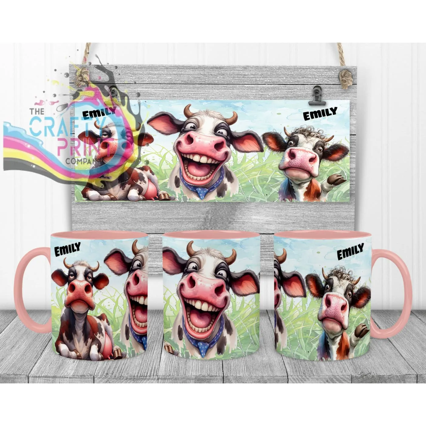 Cow Funny Faces Mug