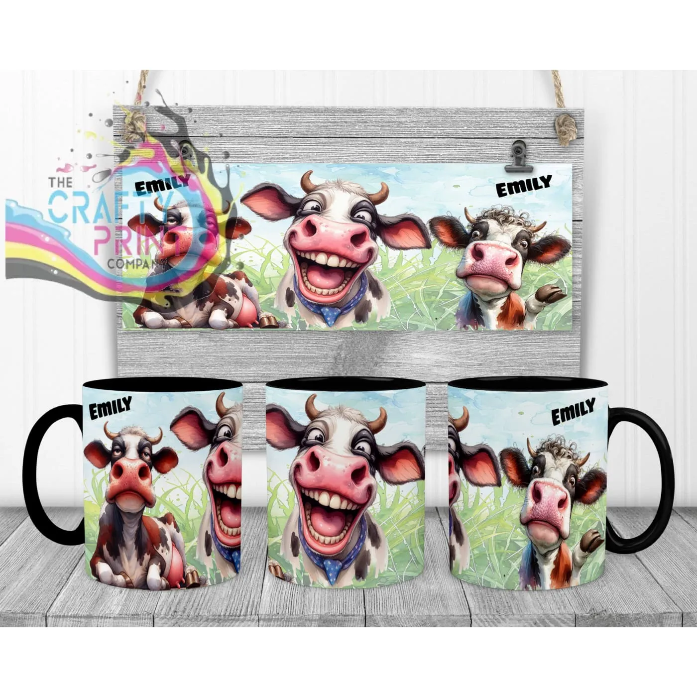 Cow Funny Faces Mug