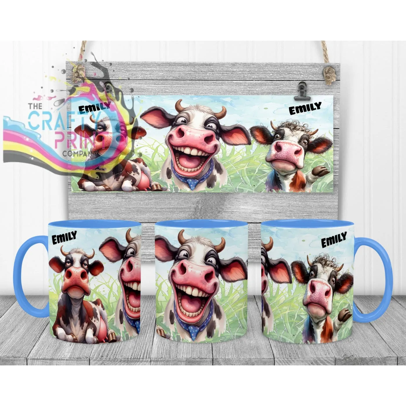 Cow Funny Faces Mug