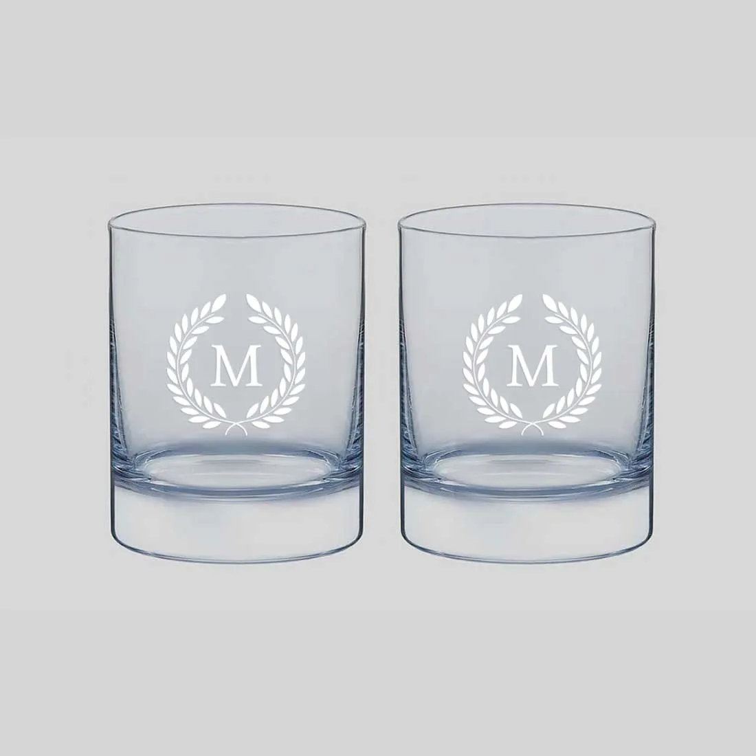 Customized Whiskey Glass with Initials Monogram-Perfect Gift for Boyfriend Husband