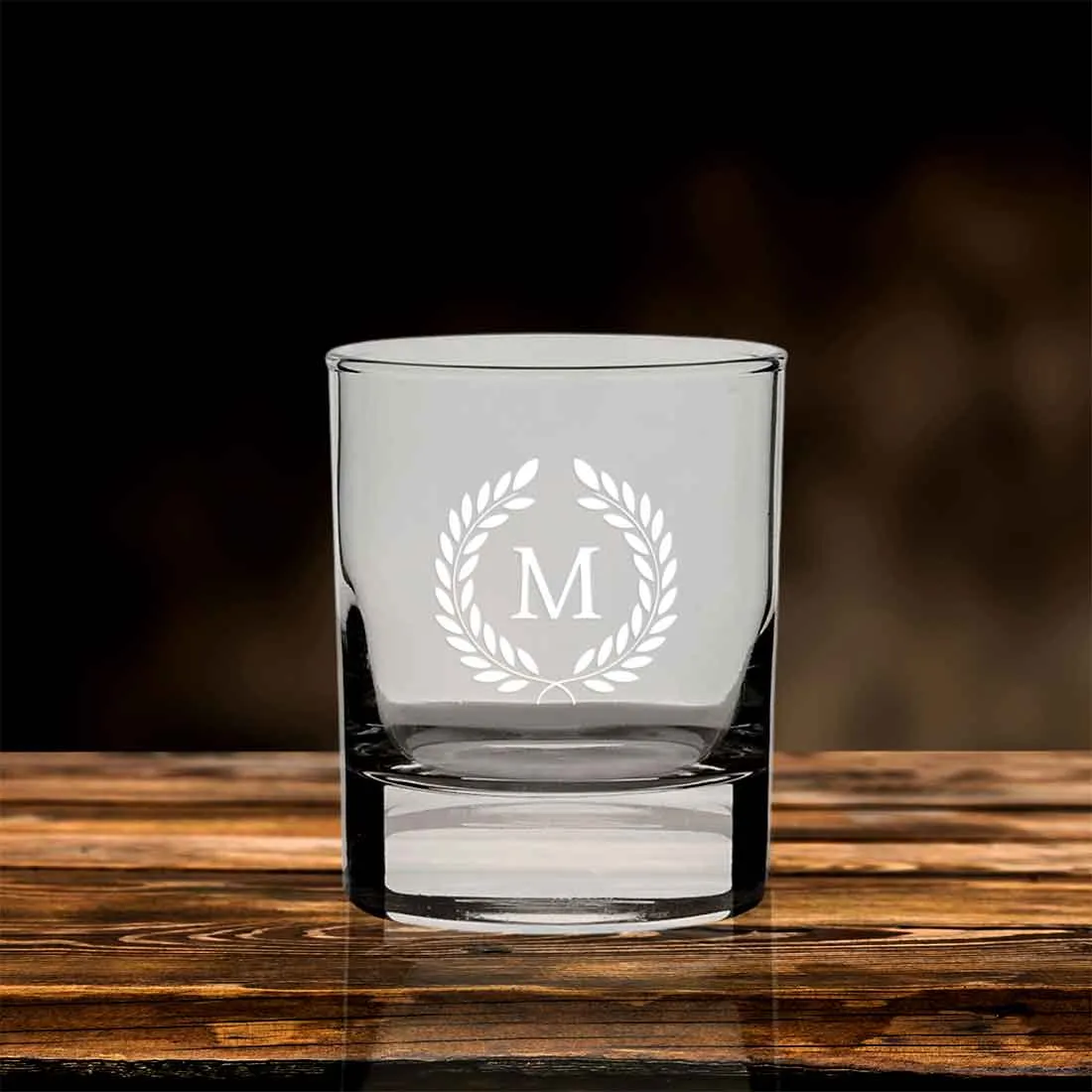 Customized Whiskey Glass with Initials Monogram-Perfect Gift for Boyfriend Husband