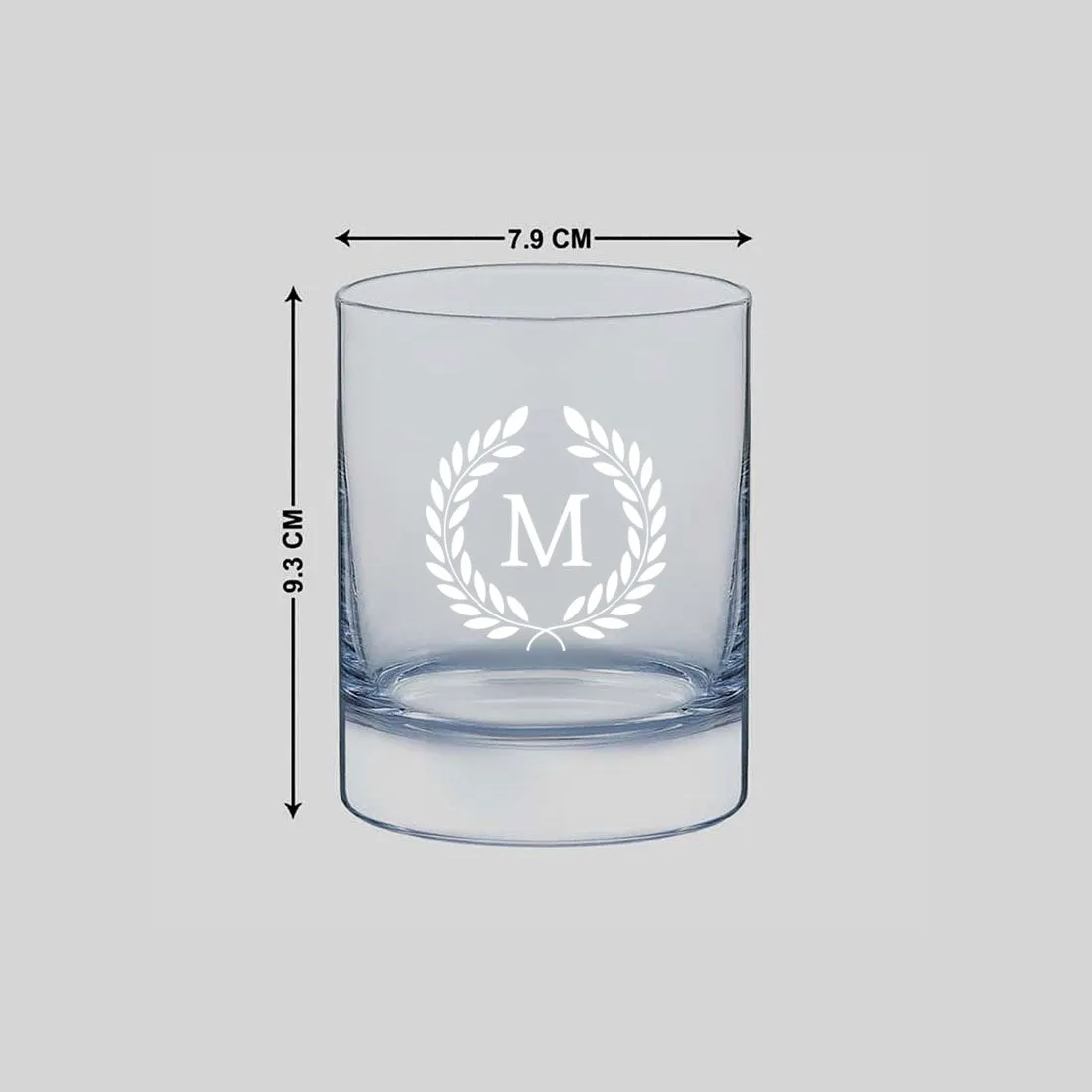 Customized Whiskey Glass with Initials Monogram-Perfect Gift for Boyfriend Husband