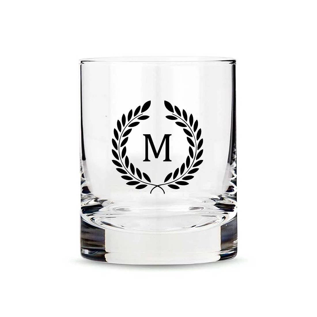 Customized Whiskey Glass with Initials Monogram-Perfect Gift for Boyfriend Husband