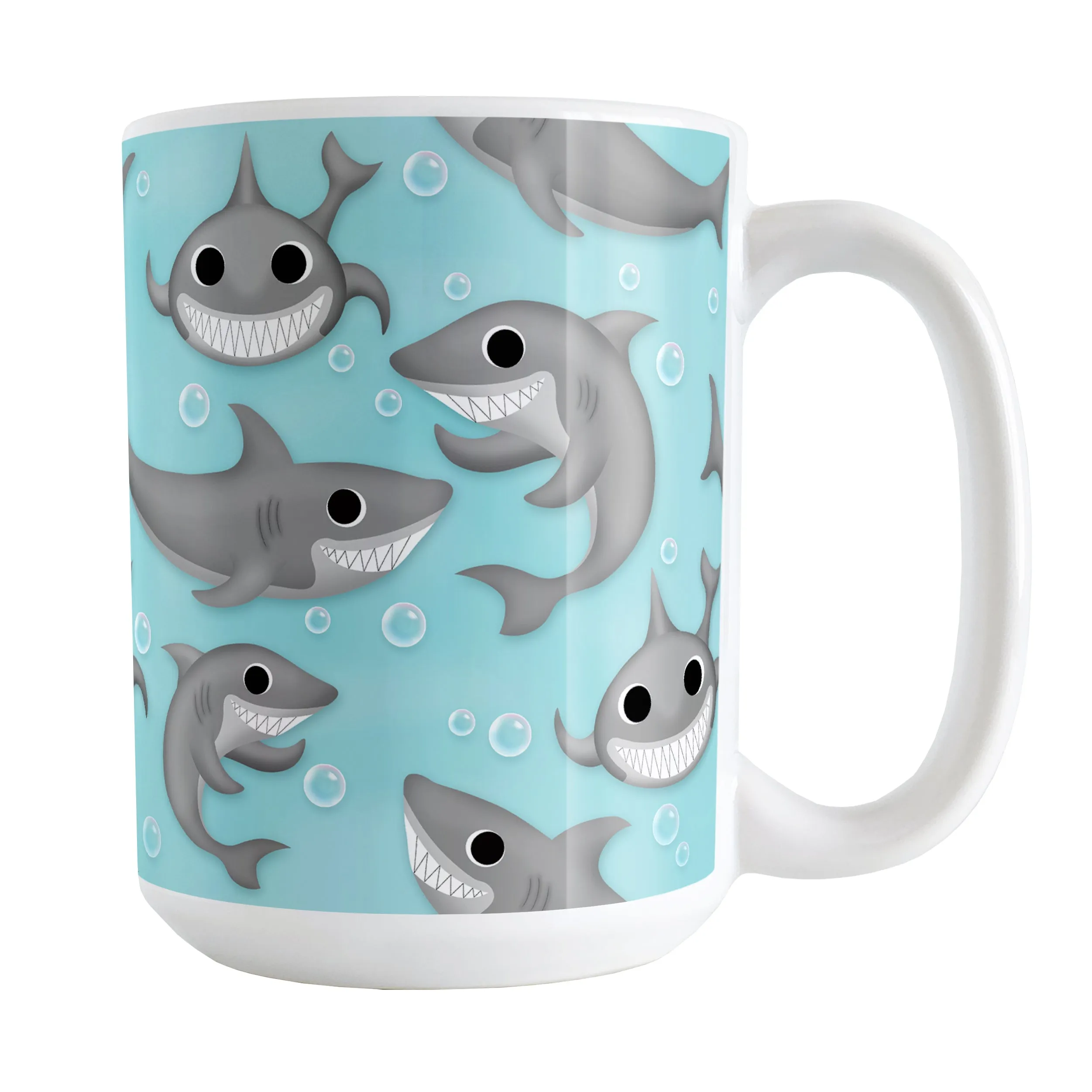 Cute Underwater Shark Pattern Mug