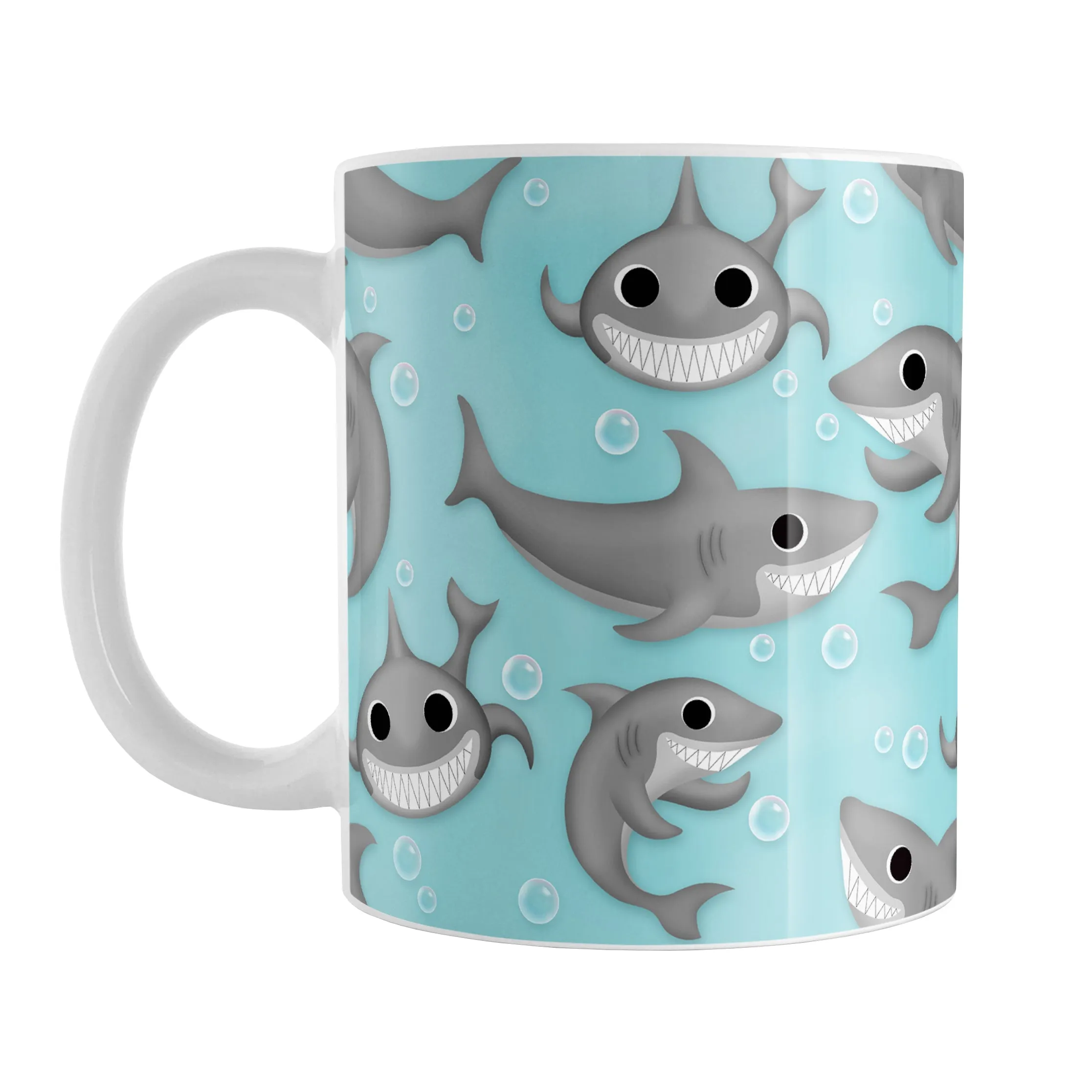 Cute Underwater Shark Pattern Mug