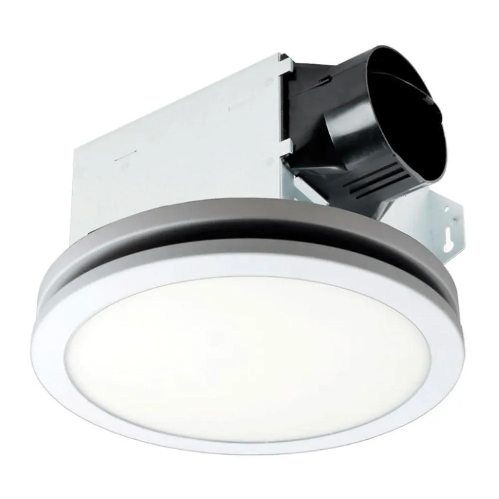 Delta BreezIntegrity 100 CFM Bathroom Exhaust Fan With LED Edge-Lit Flat Round Panel